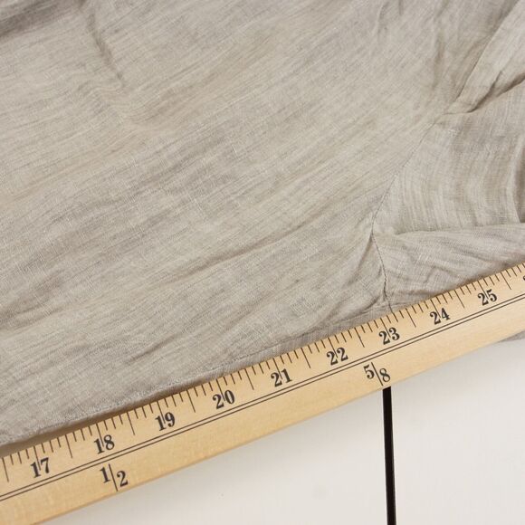 Evam Eva Beige 100% Linen Crop Linen Trousers Womens Sz 2 / M - Picture 6 of 10